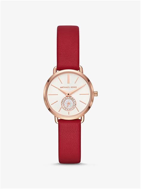 michael kors petite portia gold tone and leather watch|Amazon.com: Michael Kors Portia Rose Gold.